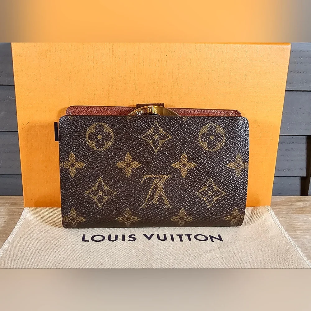 Authentic LOUIS VUITTON Portefeuille Viennois Kisslock Wallet